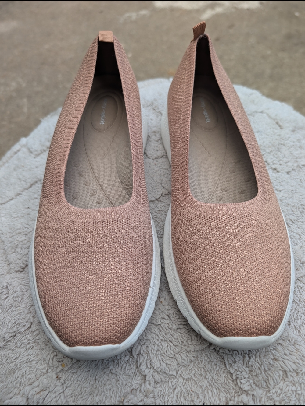 Women's Slip-On Knit SneakersBy Easy Spirit  in Blush Pink Size 9.5